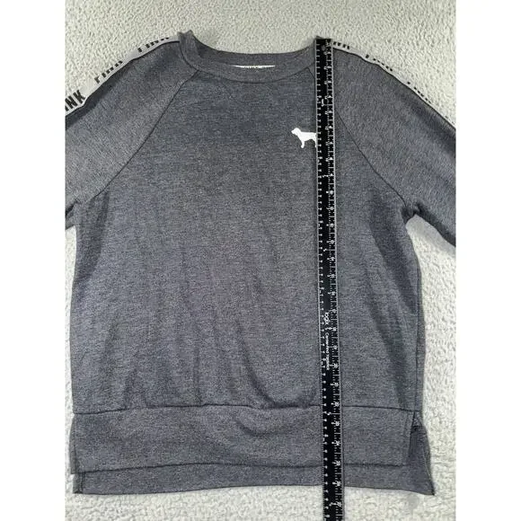 Victorias Secret Pink‎ Sweatshirt Women XS Oversized Graphic Fleece Rainbow Dog - Picture 4 of 8